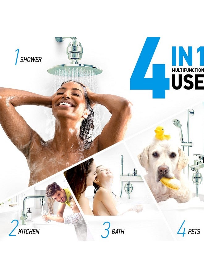 AquaHomeGroup 15 Stage Shower Filter with Vitamin C for Hard Water - High Output Shower Water Filter to Remove Chlorine and Fluoride - 2 Cartridges Included (Emerald) (Emerald) - Image 5