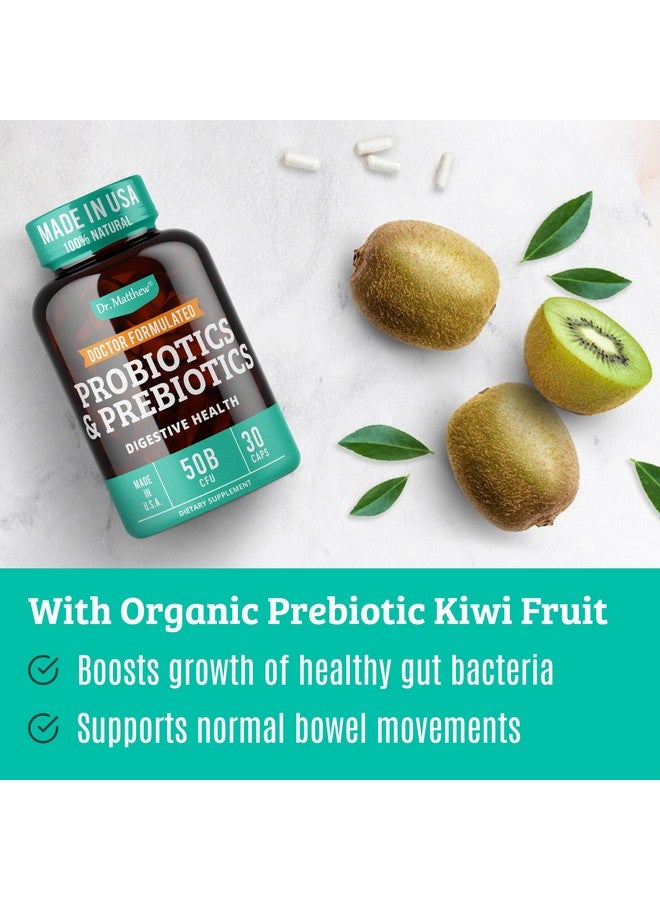 Dr. Matthew Prebiotics and Probiotics: Lactobacillus Gasseri, Lactobacillus Rhamnosus, Plantarum, Casei, Bifidobacterium longum, lactis, infantis. Probiotic Prebiotic, Pre and Probiotics for Digestive Health. - Image 4