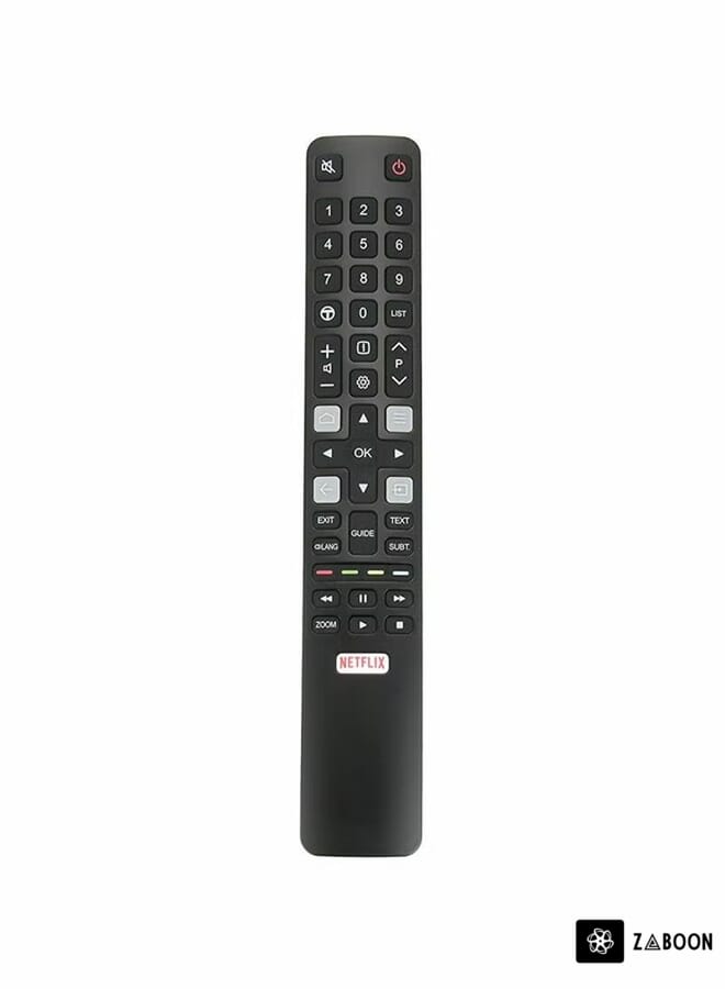 Zaboon Remote Control For Tcl 4K Screen Black