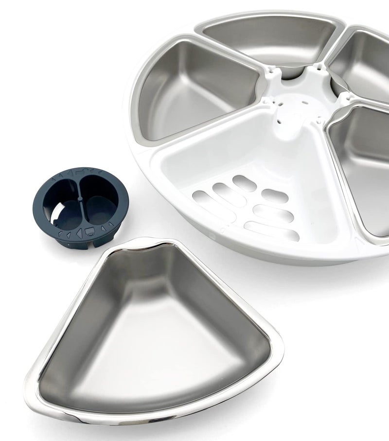Cat Mate Stainless Steel Bowl Inserts - Replacement Bowls for 5-Meal C500 Automatic Pet Feeder (Pack of 5) - Image 2