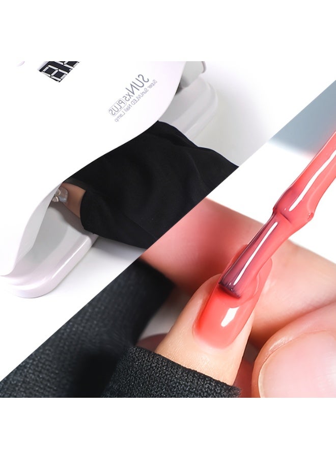 Rozino Fingerless UV Protection Gloves for Gel  Manicures & Nail Art, Black - Image 5