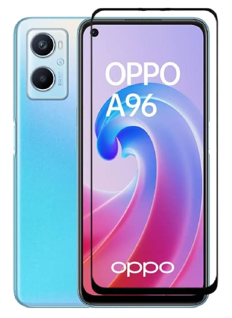 AINA واقي شاشة من الزجاج المقوى 5D مصمم لهاتف Oppo A96 مع تغطية كاملة للشاشة من الحافة إلى الحافة وخالي من الفقاعات - Image 1