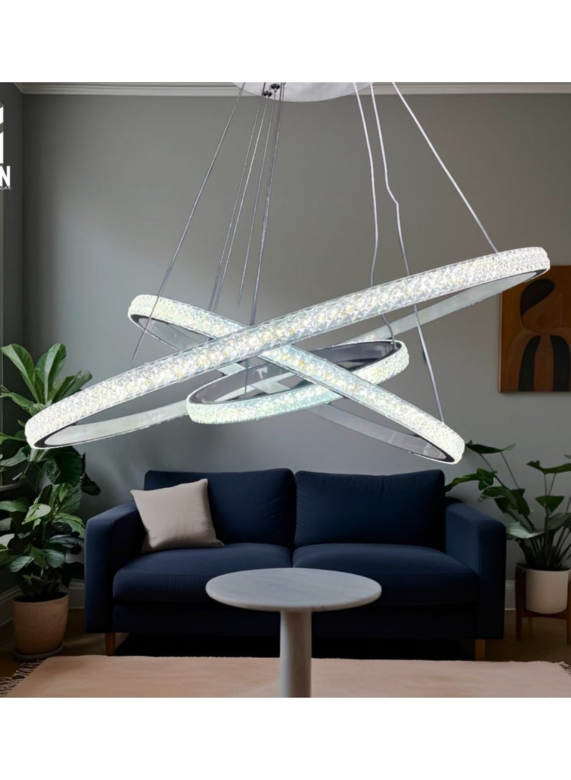 Modern chandelier with LED rings  Clips  Circular for ceiling decoration   Fits all decorations
