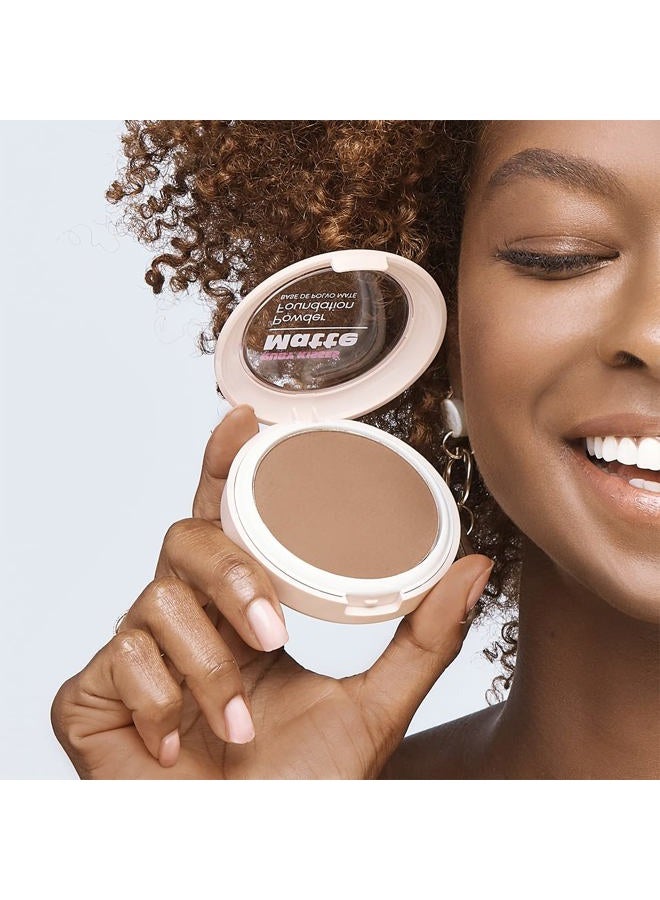 Ruby Kisses Matte Powder Foundation, Mocha, Unisex, 8 Shades, Sponge & Mirror Included, Full Coverage, Versatile Pressed Powder Finisher - Image 5