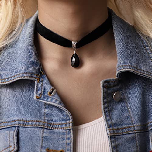 Sacina Gothic Vintage Victorian Choker Necklace, Black Choker, Goth Vintage Jewelry Gift for Women, Halloween Christmas Jewelry Gift - Image 2