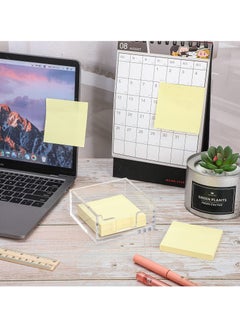 XiuWoo SYOSI Acrylic Sticky Note Holder, Clear Holder Notes Dispenser for Office Home Accessories Desk (2 Pcs)  - Image 4