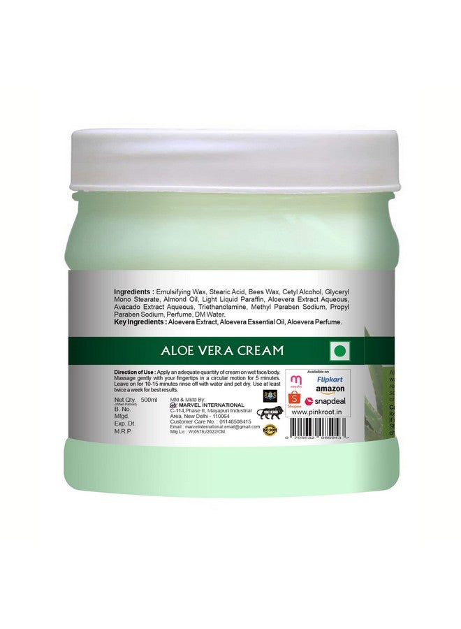 Pink Root Aloe Vera Moisturizing Cream 500ml - Image 3
