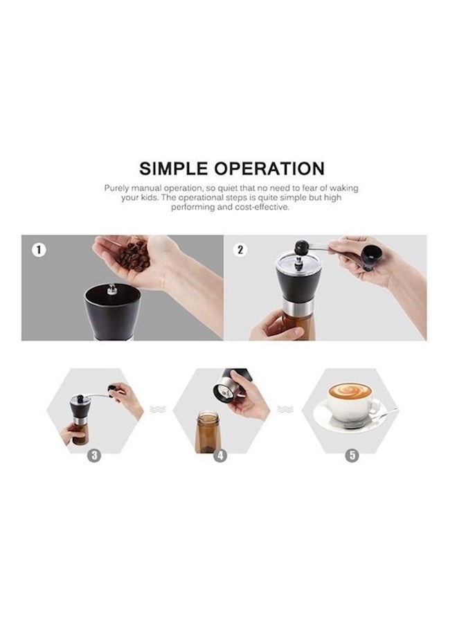 إسكدنيا مطحنة قهوة يدوية مع حوامل متينة أسود / شفاف - Image 5