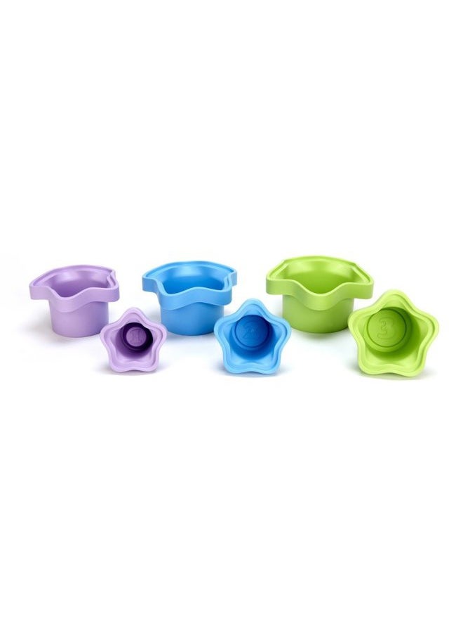Green Toys Stacking Cups, Purple/Blue/Green  - Image 5
