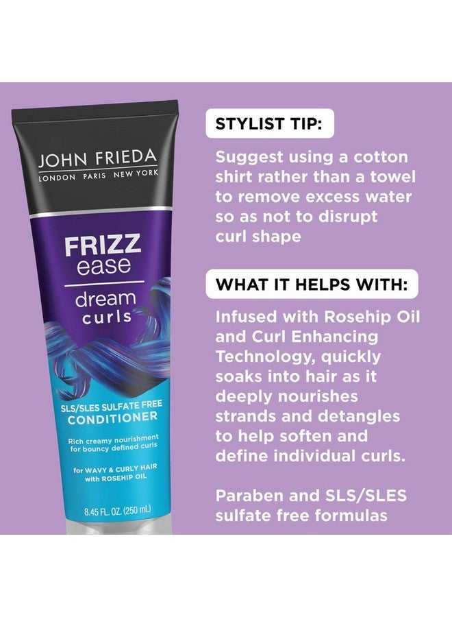 John Frieda Frizz Ease Dream Curls Curly Hair Conditioner Sls/Sles Sulfatefree For Natural Curly Hair 8.45 Fl Oz (2 Pack) - Image 4