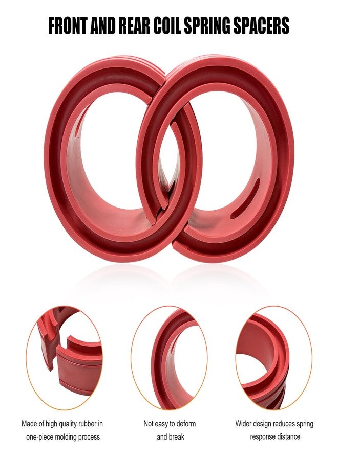 MTRPS 2 PCS Rubber Coil Spring Spacer for Car, Heavy-Duty Front Rear Spacer Booster for 1.45"-1.65" Springs Spacing, Universal Coil Springs Lift Spacers for Enhancing Spring Rate - Image 3