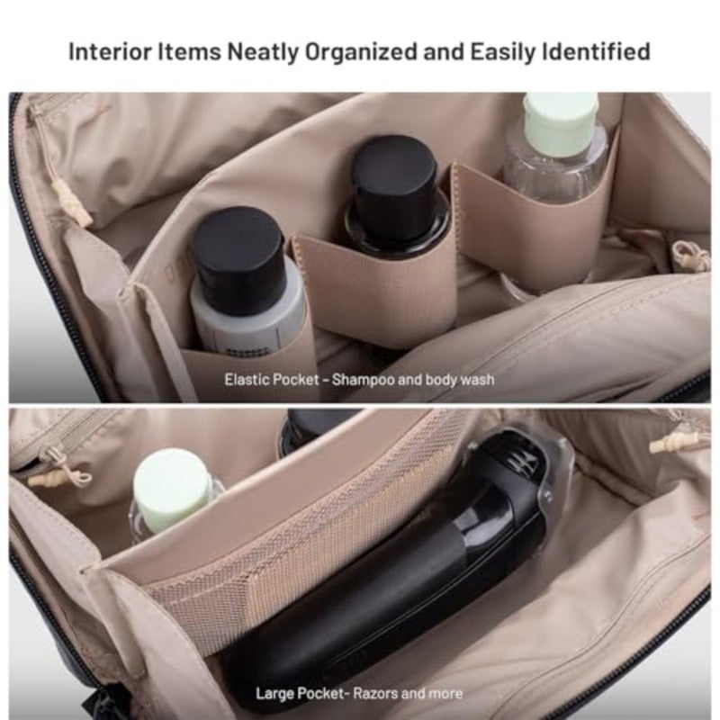 Travel Toiletry Bag for Men Women, Hanging Compact Pouch, Waterproof Dopp Kit for Traveling, Shaving Bag Makeup Bags Cosmetic Organizer for Toiletries - Image 3