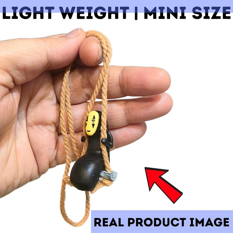 Funfob Anime Car Mirror Hanging Accessories Car Pendant Ornaments Auto Rearview Mirror Decoration Accessories Christmas Gifts Interior Decor | Ghibli Mask-Men - Image 2
