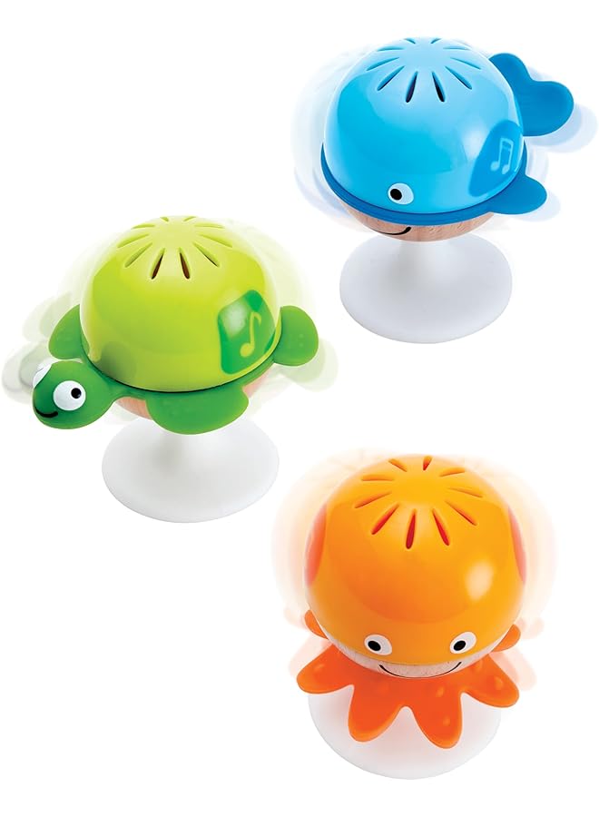 هيب وضع البقاء حشرجة الموت مجموعة ثلاثة حيوانات البحر شفط حشرجة الموت لعب اطفال ورضيع لعبة تعليمية مجموعة متعددة 5'' - Image 1