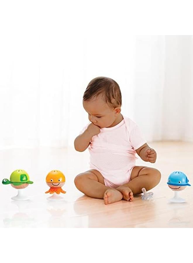 هيب وضع البقاء حشرجة الموت مجموعة ثلاثة حيوانات البحر شفط حشرجة الموت لعب اطفال ورضيع لعبة تعليمية مجموعة متعددة 5'' - Image 2