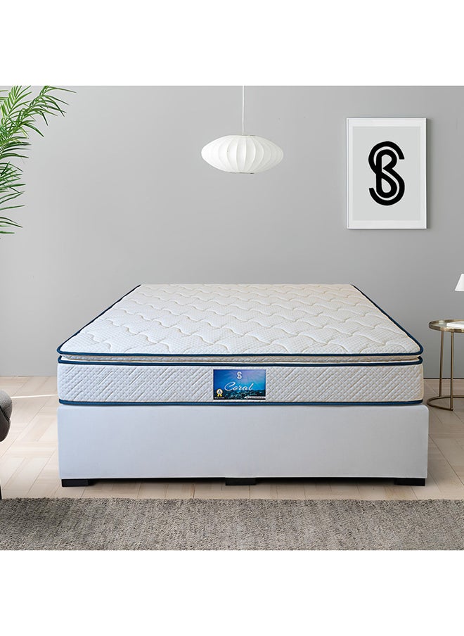 Bed and Mattress Zone Coral Pillow Top Bonnell Spring Mattress 200x200 Super King Size  - Image 1