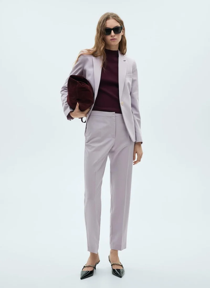 MANGO Tailored Fitted Suit Blazer