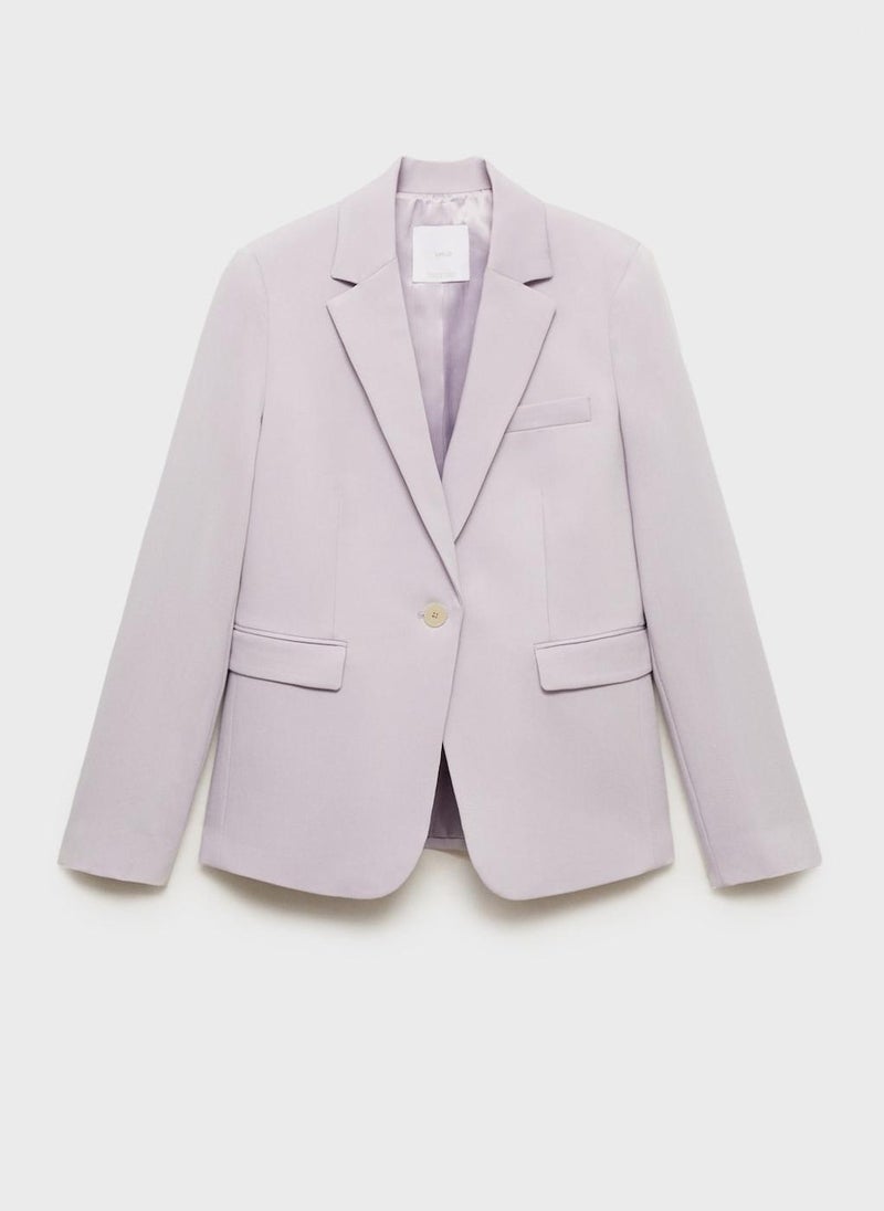 MANGO - Tailored Fitted Suit Blazer - Image 1