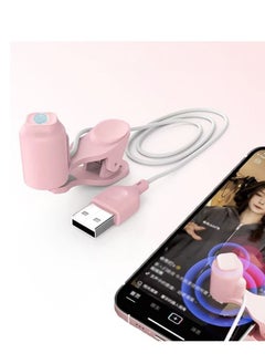 Auto-clicker Device for Mobile Phone and Tablet Computer Screen,Screen Simulated Finger Clicking USB Simulator Gaming Shopping Giving a Like in Tiktok Lightning Deal Live Broadcasts (Pink）