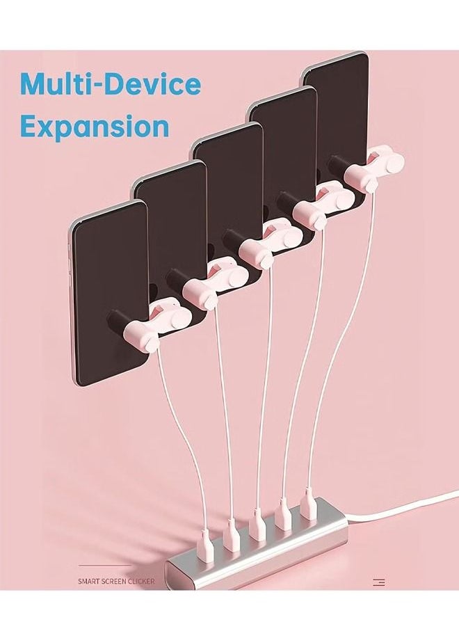 Generic - Auto-clicker Device for Mobile Phone and Tablet Computer Screen,Screen Simulated Finger Clicking USB Simulator Gaming Shopping Giving a Like in Tiktok Lightning Deal Live Broadcasts (Pink） - Image 1