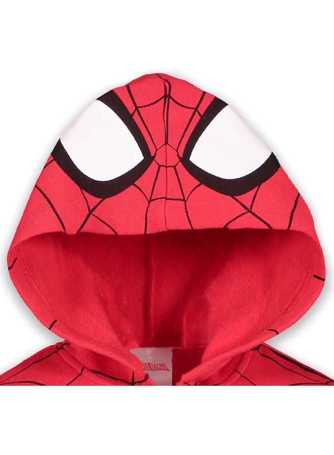 Marvel Spider-Man Toddler Boys Fleece Zip Up Hoodie Red/Blue 4T - Image 4