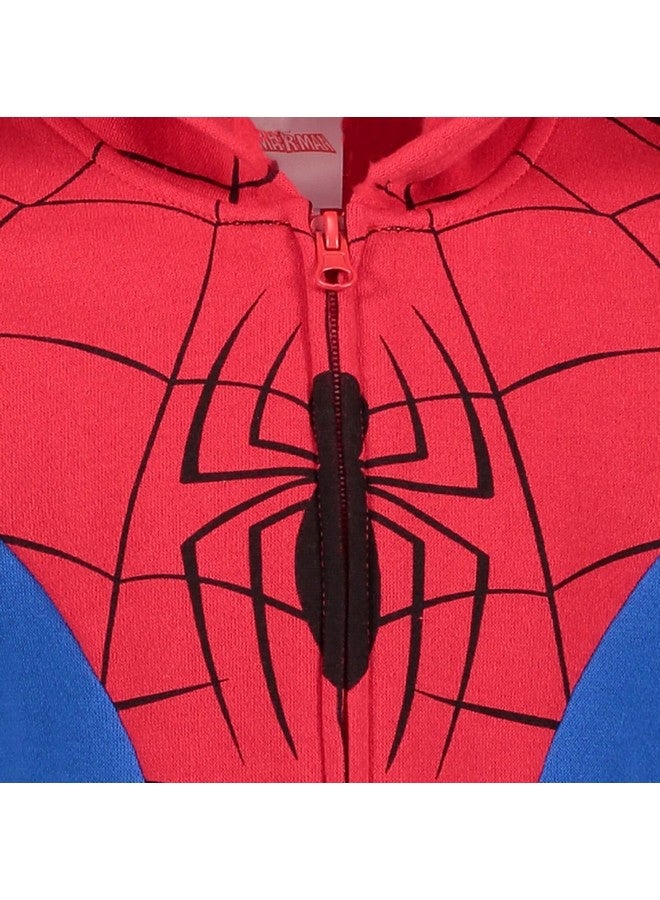 Marvel Spider-Man Toddler Boys Fleece Zip Up Hoodie Red/Blue 4T - Image 5