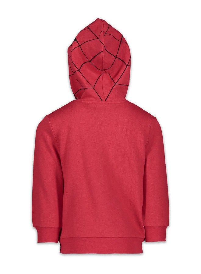 Marvel Spider-Man Toddler Boys Fleece Zip Up Hoodie Red/Blue 4T - Image 3
