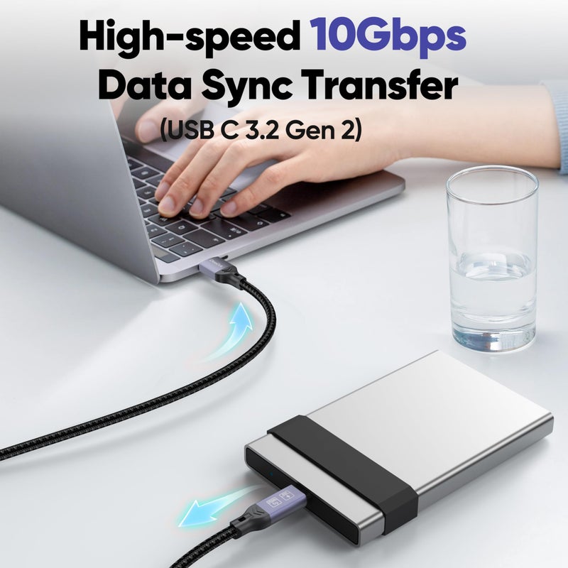 DteeDck Android Auto USB Cable 3FT, Car CarPlay Cord, USB Type C 3.2 Gen2 10Gbps Data Transfer, A-C 15W Fast Charging Replacement for iPhone 17/16/15 Google Pixel 9/8/7 Galaxy Series and More - Image 4