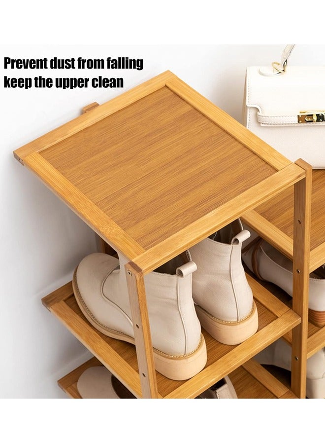 C&C Home Multipurpose Multi-Tiers Bamboo Shoe Rack Storage Shelf Entryway Display Rack Storage Shelf Flower shelf Rack 52x25x73 cm  - Image 4