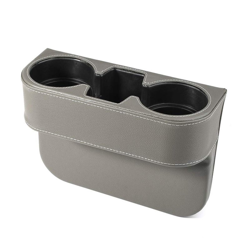 ATMOMO Gray Multifunctional Car Cup Holder Car Seat Organizer Gap Filler Bottle Phone Storage Organizer - Image 1