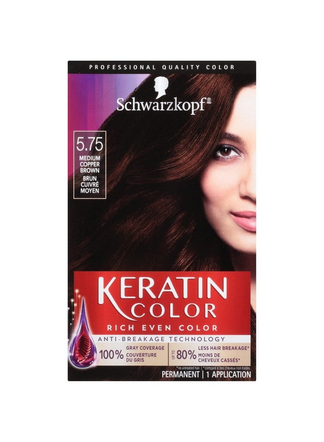 Schwarzkopf Chwarzkopf Keratin Color Permanent Hair Color Cream 5.75 Medium Copper Brown 5.75 Medium Copper Brown 1 Count - Image 2