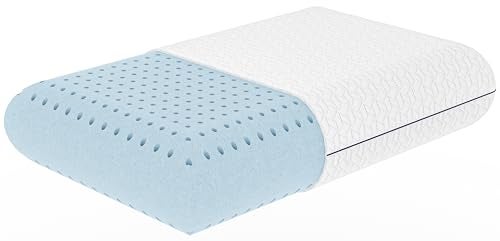 Vaverto Vaverto Queen Size Gel Memory Foam Pillow  Ventilated Orthopedic Bed Pillow Cooling with Viscose Made from Bamboo Cover  Essential for College Dorms 