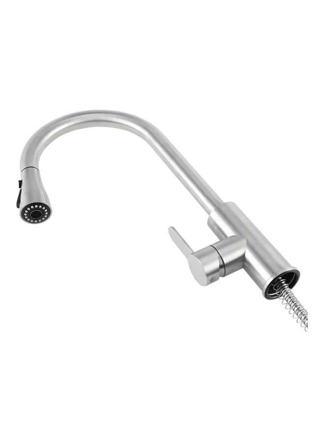 NIBEMINENT Single Handle Pull Kitchen Faucet Silver 400mm  - Image 4