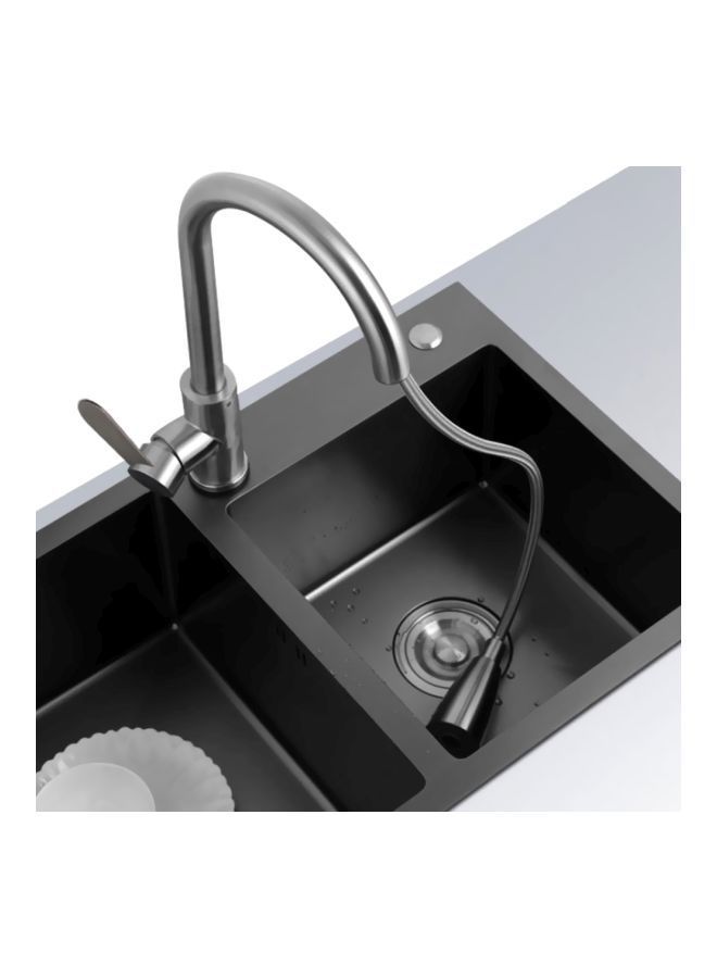 NIBEMINENT Single Handle Pull Kitchen Faucet Silver 400mm  - Image 2