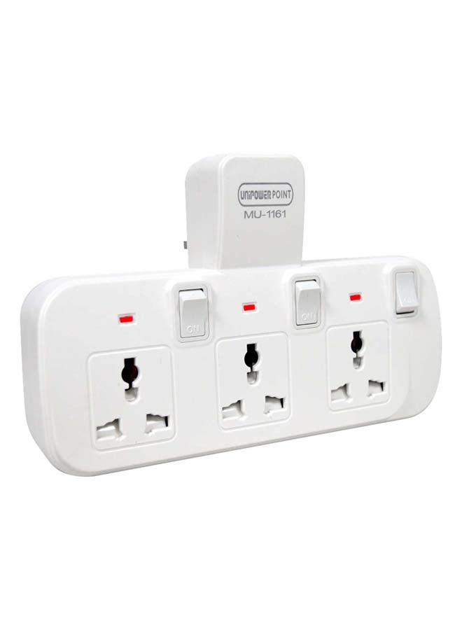 Unipower مآخذ متعددة من يوني باور مع مقبس جداري 3 منافذ، محول كهربائي متعدد المخرجات مع ضوء، موصل طاقة كهربائية موسع - Image 3