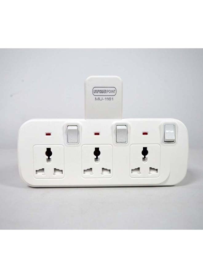 Unipower مآخذ متعددة من يوني باور مع مقبس جداري 3 منافذ، محول كهربائي متعدد المخرجات مع ضوء، موصل طاقة كهربائية موسع - Image 2