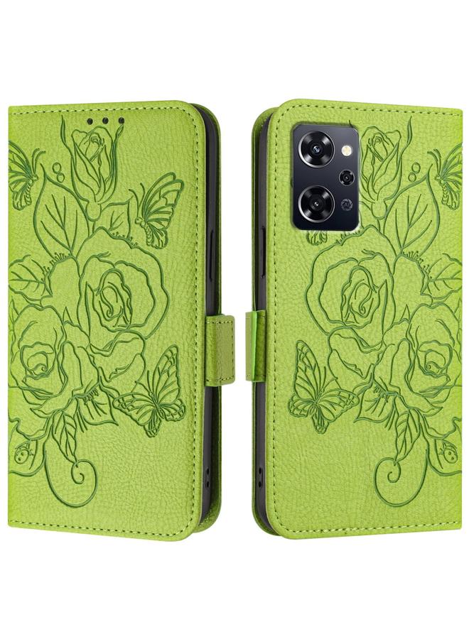 S-TOP Case For OPPO Reno9 A Embossed Rose RFID Anti-theft Leather Phone Case - Image 2