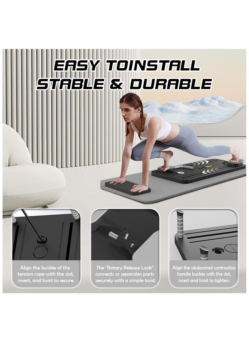 RATSAW - Pilates Reformer Machine with Timer, Foldable Pilates Machine for Home Use and Gym Workout, 4 in 1 Pilates Board, Suitable for Advanced and Beginners Users - Image 1