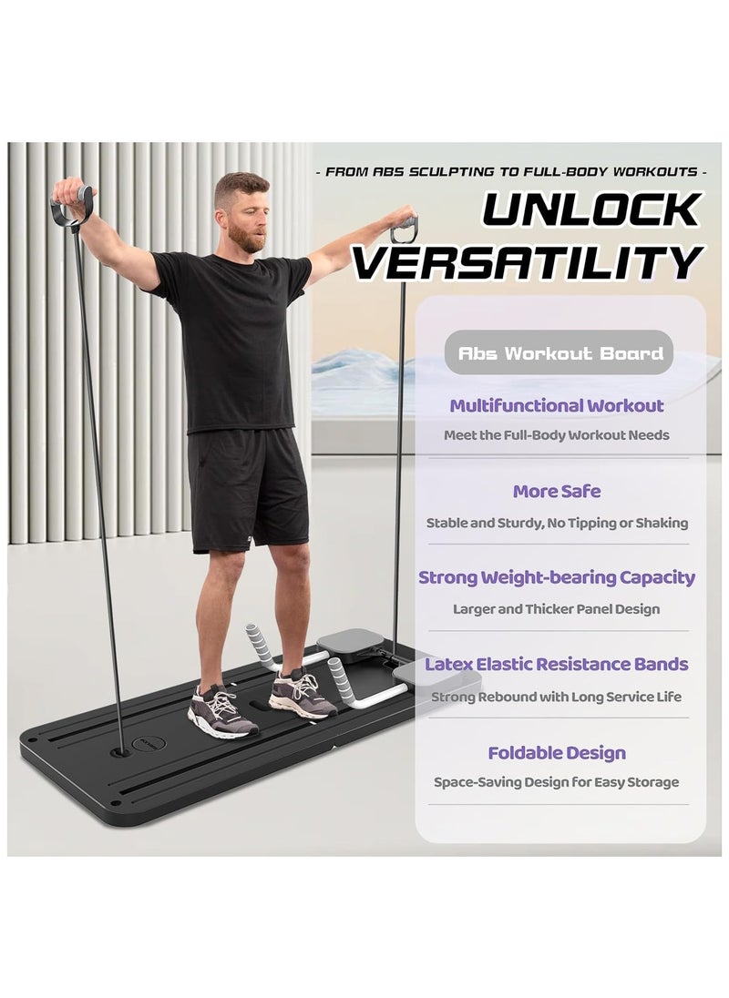 RATSAW - Pilates Reformer Machine with Timer, Foldable Pilates Machine for Home Use and Gym Workout, 4 in 1 Pilates Board, Suitable for Advanced and Beginners Users - Image 1