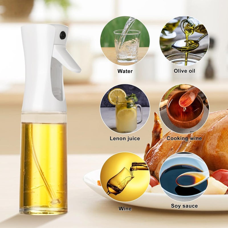 PRAMANTA Kitchen Oil Spray Bottle Olive Oil Spray Bottle for Air Fryer 200ml Glass Oil Mister Spray Bottle for kitchen 1Pcs - Image 2