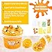 LAWOHO Clear Slime Orange Mango Clear Jelly Cube Glimmer Crunchy Slime Kit with 8 Addins Idea Stress Relief Toy Kids Party Favor Birthday Christmas New Year Easter Gifts for Girls Boys Age 6 7 8 9 10 - Image 4