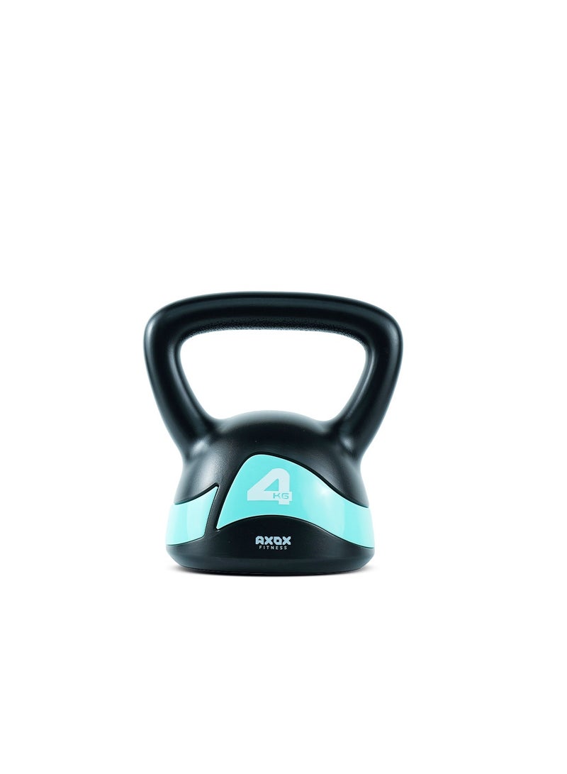 أكسوكس فيتنيس كرة الحديد 4 كجم - مغلفة بالفينيل، متينة، قاعدة مسطحة، قبضة واسعة للقوة، الكارديو وتمارين المنزل - Image 1