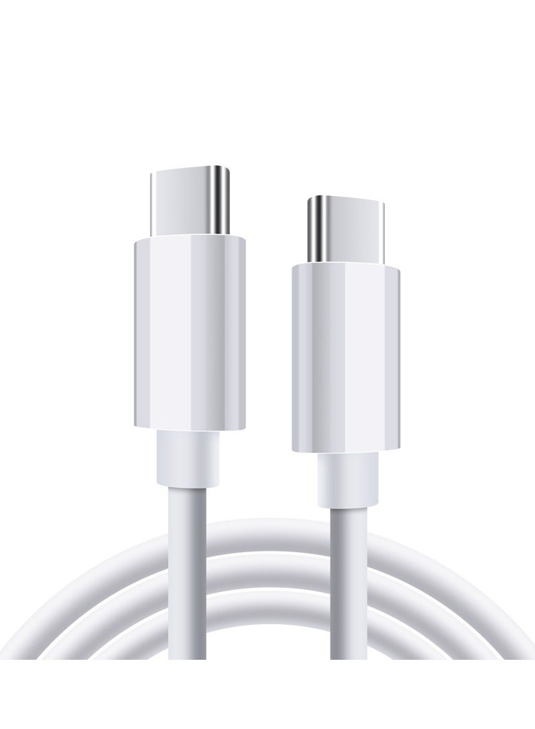 Type C To Type C Data Sync Fast Charging Cable 20W White PD Fast charge Cable USB C to USB C for iPhone 15 Pro/15 Pro Max/15/15 Plus, iPad mini 6, MacBook Pro/Air, iPad Pro, Samsung S23+, Huawei P60, etc white  - Image 1