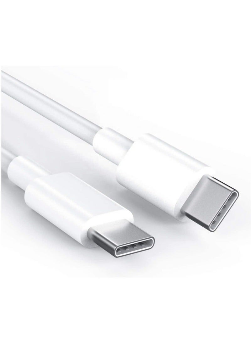 Type C To Type C Data Sync Fast Charging Cable 20W White PD Fast charge Cable USB C to USB C for iPhone 15 Pro/15 Pro Max/15/15 Plus, iPad mini 6, MacBook Pro/Air, iPad Pro, Samsung S23+, Huawei P60, etc white  - Image 2
