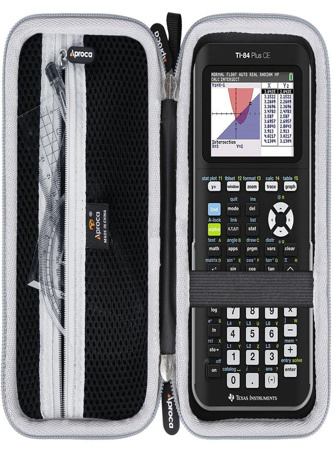 Aproca Case Compatible with Casio fx-9750GIII Standard Graphing Calculator, Portable Storage Bag for Accessories -Black with Grey Zipper (Case Only) - Image 2