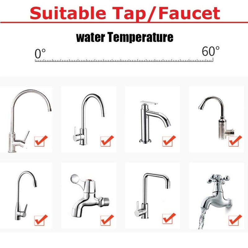 CONNECTWIDE Adjustable Rotating Water Saving Nozzle Shower Head Faucet Multiple Types of Output Water Valve Splash Regulator Filter Kitchen Tap Accessories Adjustable Splash Sprinkler Set of 2 - Image 5