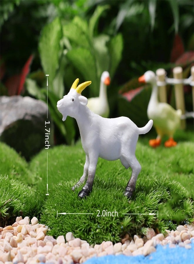 MAOMIA 30 Pcs Miniature Goat Figurines Easter Cake Toppers, Mini Sheep Figurines DIY Craft Plant Pot Fairy Garden Landscape Decor Ornament - Image 2