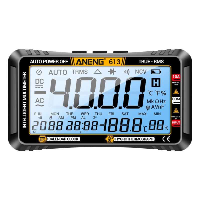 ANENG 613 3 in 1 Smart Multimeter Perpetual Calendar Temperature Hygrometer 4000 Counts Digital AC/DC Curent Voltage Resistance Capacitor Tester Professional Test Tools - Image 1