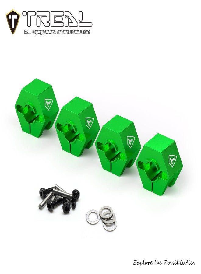 TREAL Aluminum 7075 Wheel Hex Hubs 12mm Clamping Hex Set for Mini Maxx(Green) - Image 2