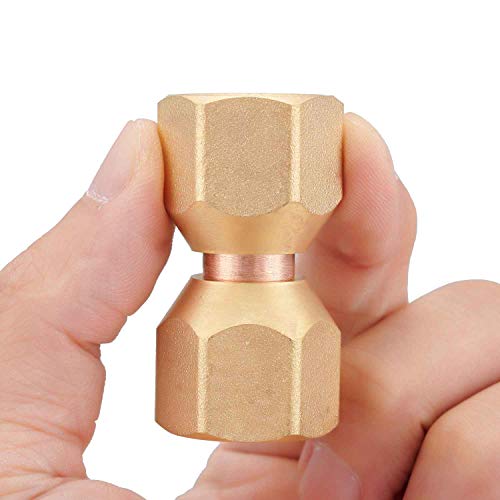 Minimprover 2 PCS Brass 1/2" Female Flare Swivel Adapter, Tube Fitting, Valve Connector - Image 2